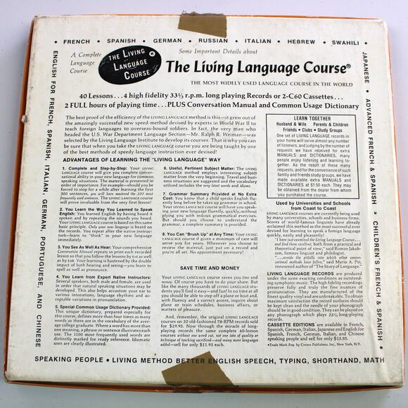Living German A complete Language Course 1956 Four Vinyl Record Albums - Picture 2 of 7